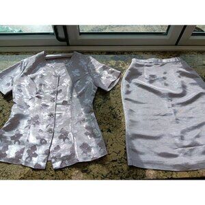 Vintage Royal Fashion USA Top And Skirt Womens Gala Dress Rare Est 1970-80s